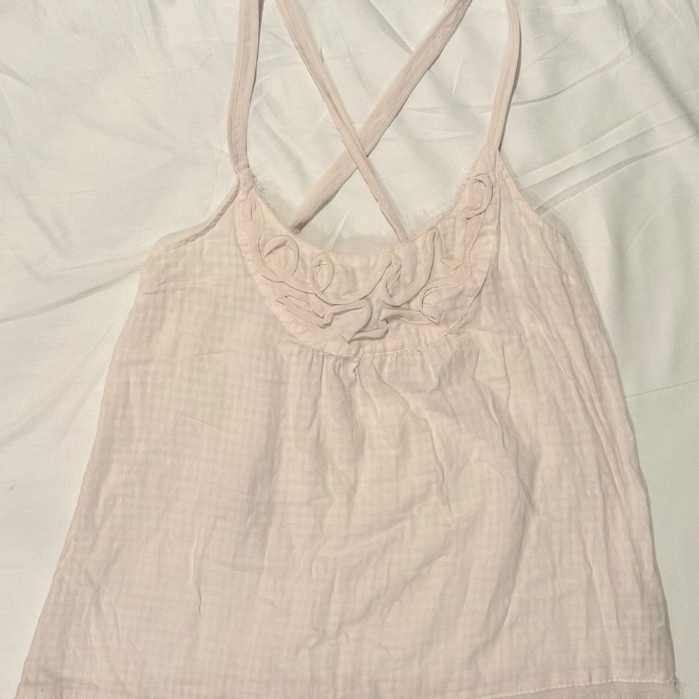 Vintage Y2K Abercrombie Fitch Babydoll Pink Tank Top M Bella Swan 90s Mean Girl